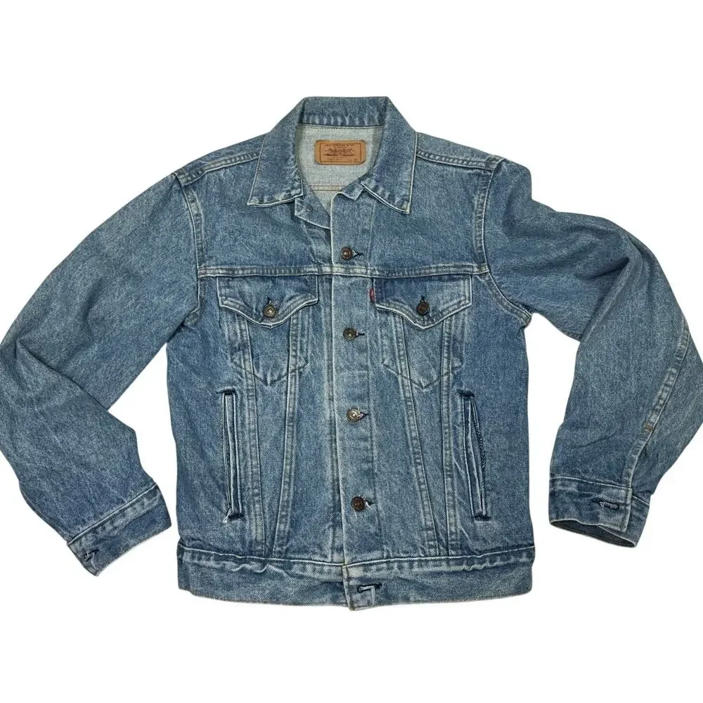 Levis Denim Jacket Size 38 Small Button Up
